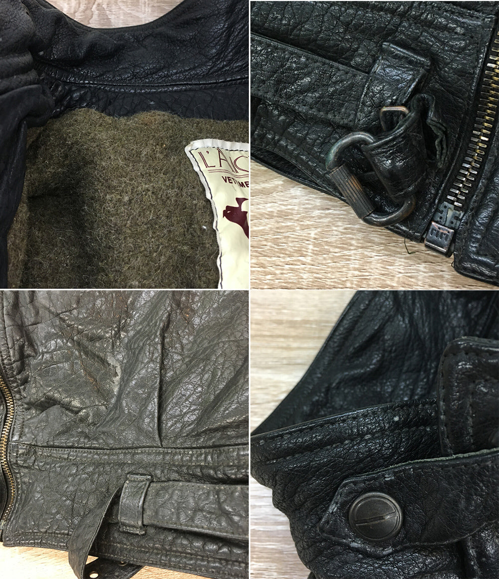 レグロン ライダースジャケット フランス製 ブラック メンズ SIZE S L’AIGLON