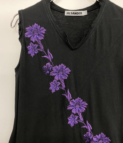 ジルサンダー ノースリーブワンピース フラワー刺繍 レディース SIZE - Jil sander