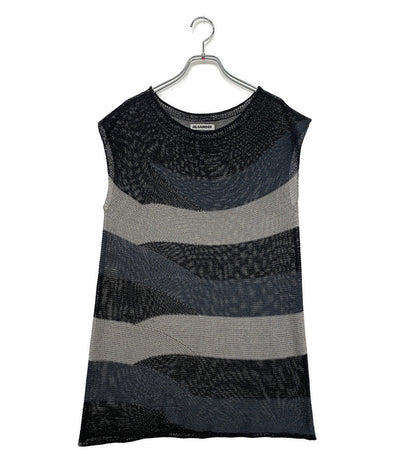 ジルサンダー ニットベスト カギ編み レディース SIZE M Jil sander
