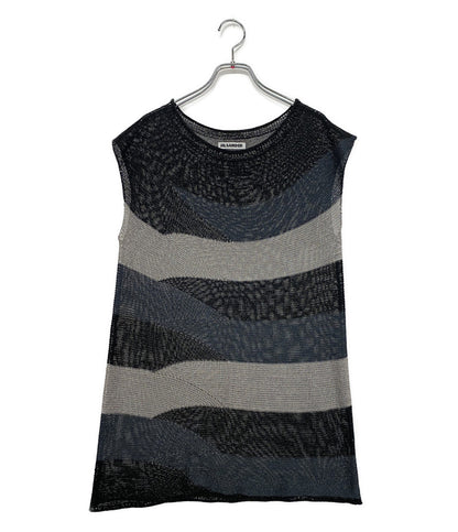ジルサンダー ニットベスト カギ編み レディース SIZE M Jil sander
