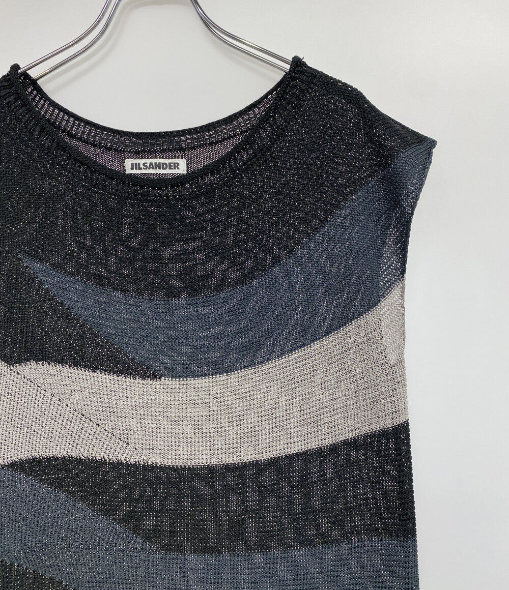 ジルサンダー ニットベスト カギ編み レディース SIZE M Jil sander