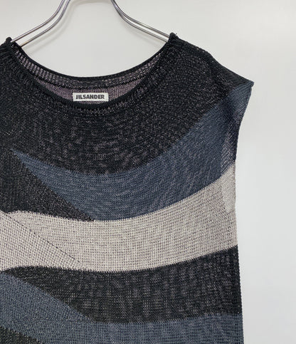 ジルサンダー ニットベスト カギ編み レディース SIZE M Jil sander