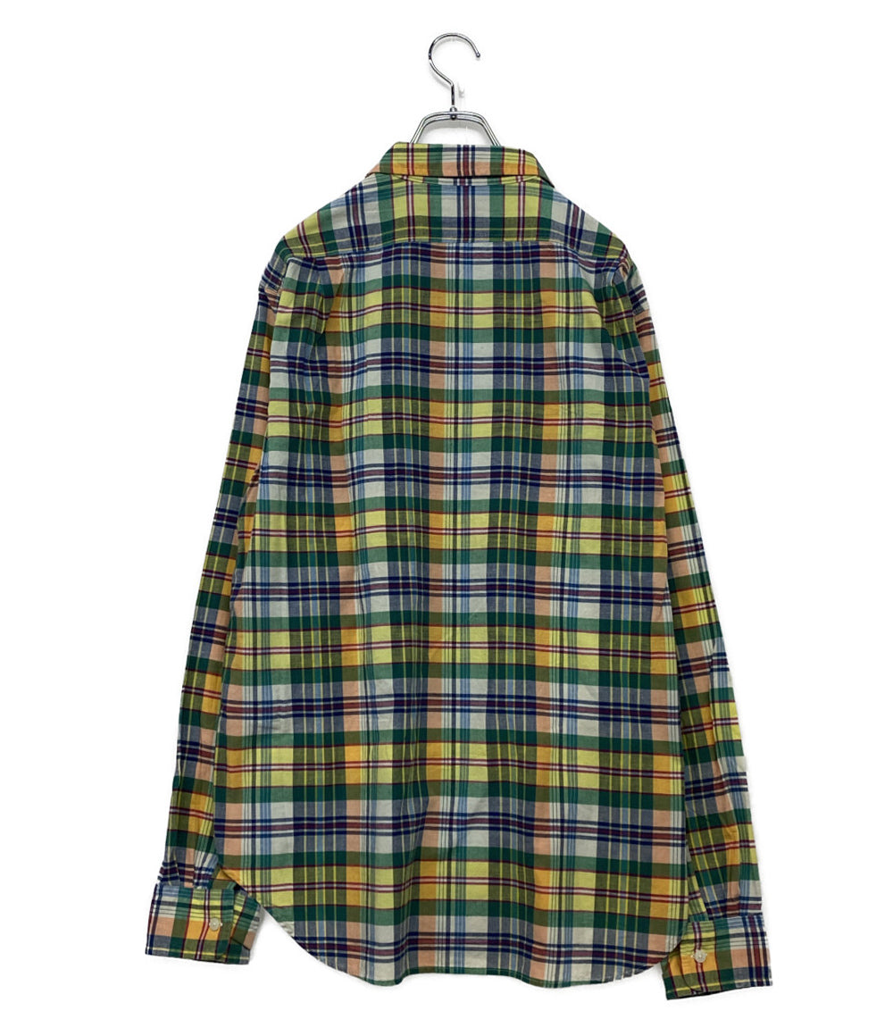 美品 POLO RALPH LAUREN 長袖シャツ インドマドラス クラシック フィット チェック ワークシャツ メンズ SIZE L ポロ・ラルフローレン