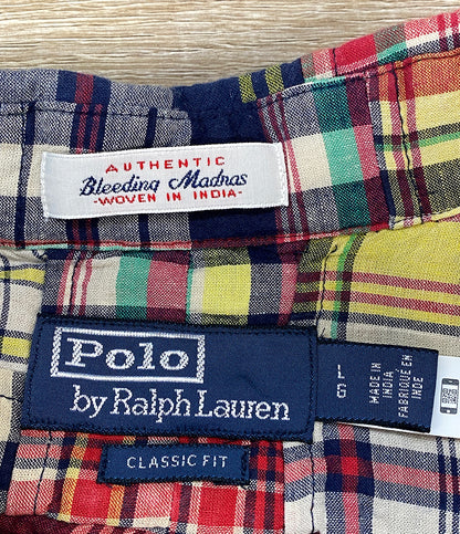 ポロ・ラルフローレン 美品 長袖シャツ BD BLEEDING MADRAS CLASSIC FIT メンズ SIZE L POLO RALPH LAUREN