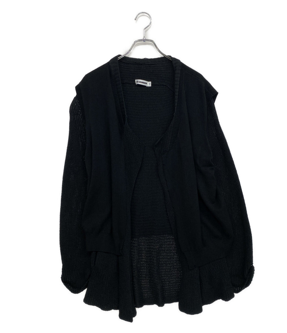 ジルサンダー カーディガン ドッキングニット イタリア製 コットン 306701 WF201820 レディース SIZE - Jil sander