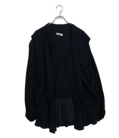 ジルサンダー カーディガン ドッキングニット イタリア製 コットン 306701 WF201820 レディース SIZE - Jil sander
