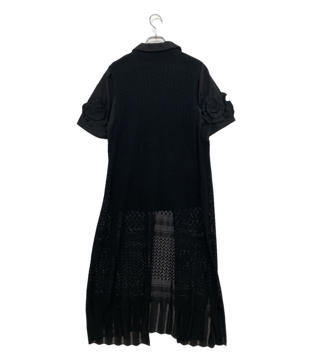 ジルサンダー ロングカーディガン ドッキング 透かし編み レディース SIZE - Jil sander