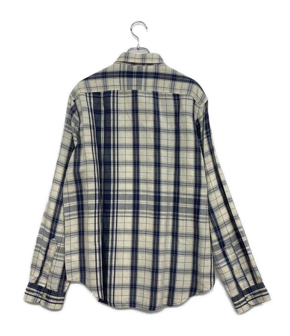 美品 POLO RALPH LAUREN 長袖シャツ ワークシャツ ネコ目ボタン チェック メンズ SIZE L ポロ・ラルフローレン