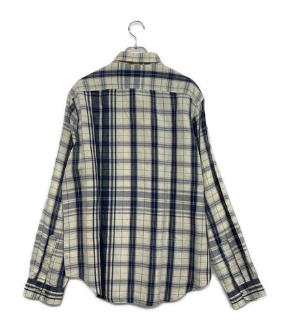美品 POLO RALPH LAUREN 長袖シャツ ワークシャツ ネコ目ボタン チェック メンズ SIZE L ポロ・ラルフローレン