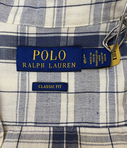 美品 POLO RALPH LAUREN 長袖シャツ ワークシャツ ネコ目ボタン チェック メンズ SIZE L ポロ・ラルフローレン