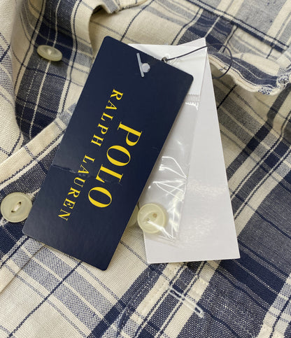 美品 POLO RALPH LAUREN 長袖シャツ ワークシャツ ネコ目ボタン チェック メンズ SIZE L ポロ・ラルフローレン