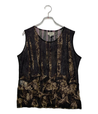 ジャンポール・ゴルチェ 美品 ノースリーブブラウス パワーネット GPC705A FLOWER レディース SIZE 38 Jean Paul GAULTIER