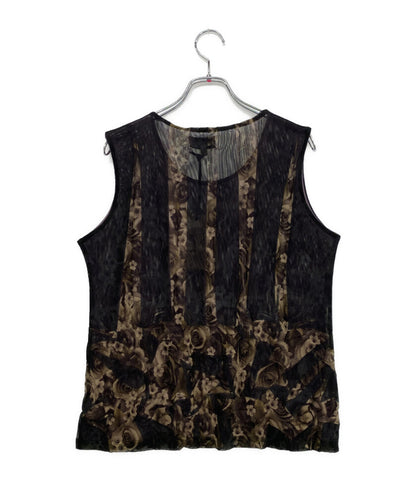 ジャンポール・ゴルチェ 美品 ノースリーブブラウス パワーネット GPC705A FLOWER レディース SIZE 38 Jean Paul GAULTIER