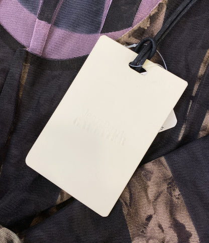 ジャンポール・ゴルチェ 美品 ノースリーブブラウス パワーネット GPC705A FLOWER レディース SIZE 38 Jean Paul GAULTIER