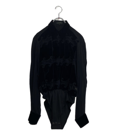ジャンポール・ゴルチェ ブラウス ボディースーツ シアー ベルベット レディース SIZE 40 Jean Paul GAULTIER