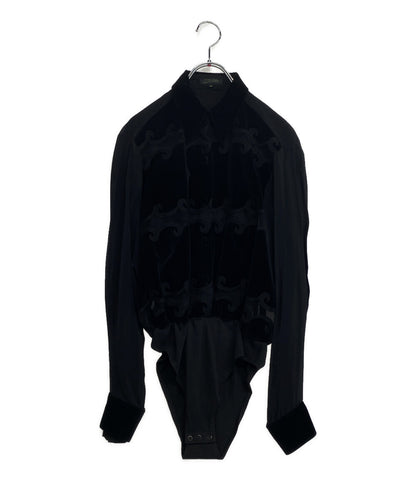 ジャンポール・ゴルチェ ブラウス ボディースーツ シアー ベルベット レディース SIZE 40 Jean Paul GAULTIER