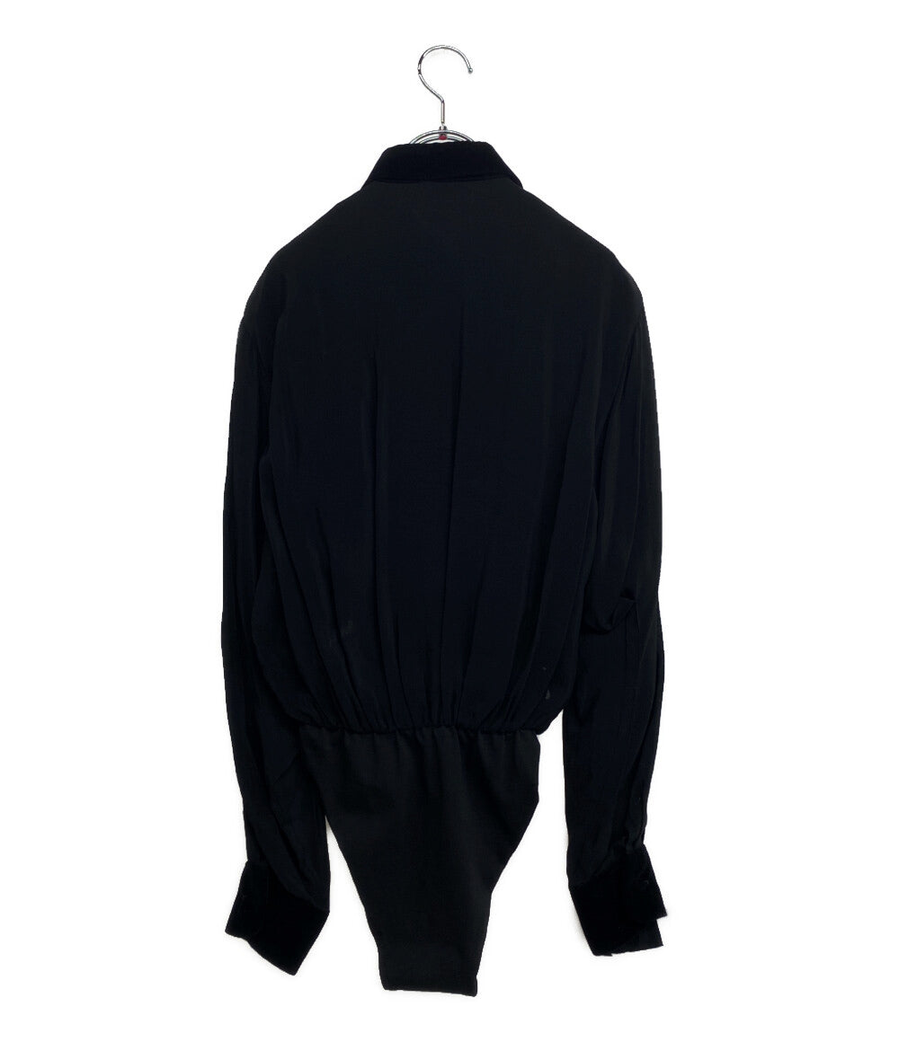 ジャンポール・ゴルチェ ブラウス ボディースーツ シアー ベルベット レディース SIZE 40 Jean Paul GAULTIER