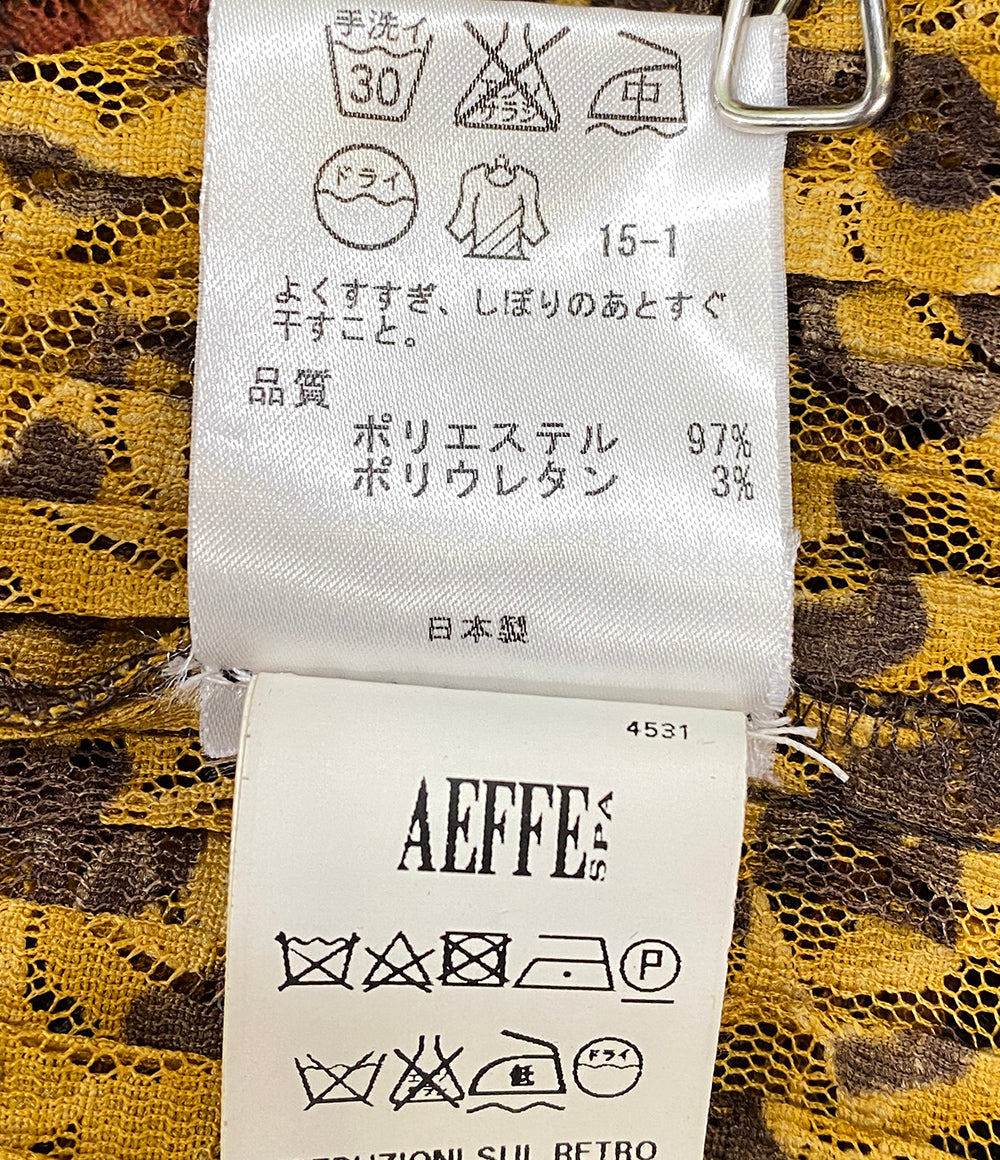 美品 ジャンポールゴルチエファム ブラウス 90s プリーツ ブラウン 柄 210-5.PO.WO レディース SIZE 40 JEAN PAUL GAULTIER FEMME