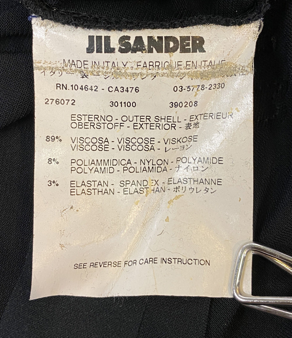 ジルサンダー ノースリーブワンピース アシンメトリー ブラック レディース SIZE - JIL SANDER