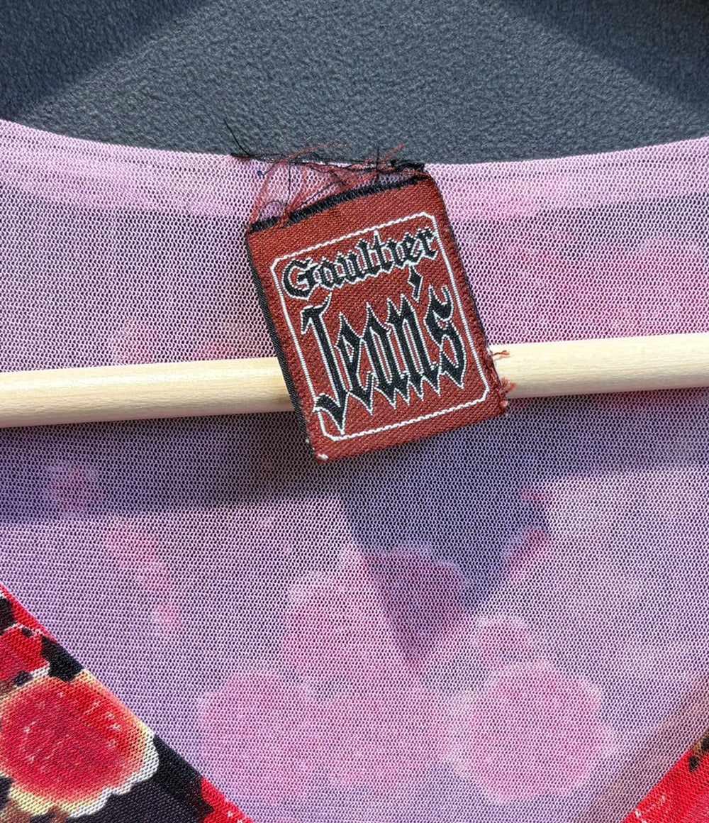 ジャンポール・ゴルチェ ブラウス Gaultier Jeans パワーネット 花柄 レディース SIZE B79 T156 Jean Paul GAULTIER