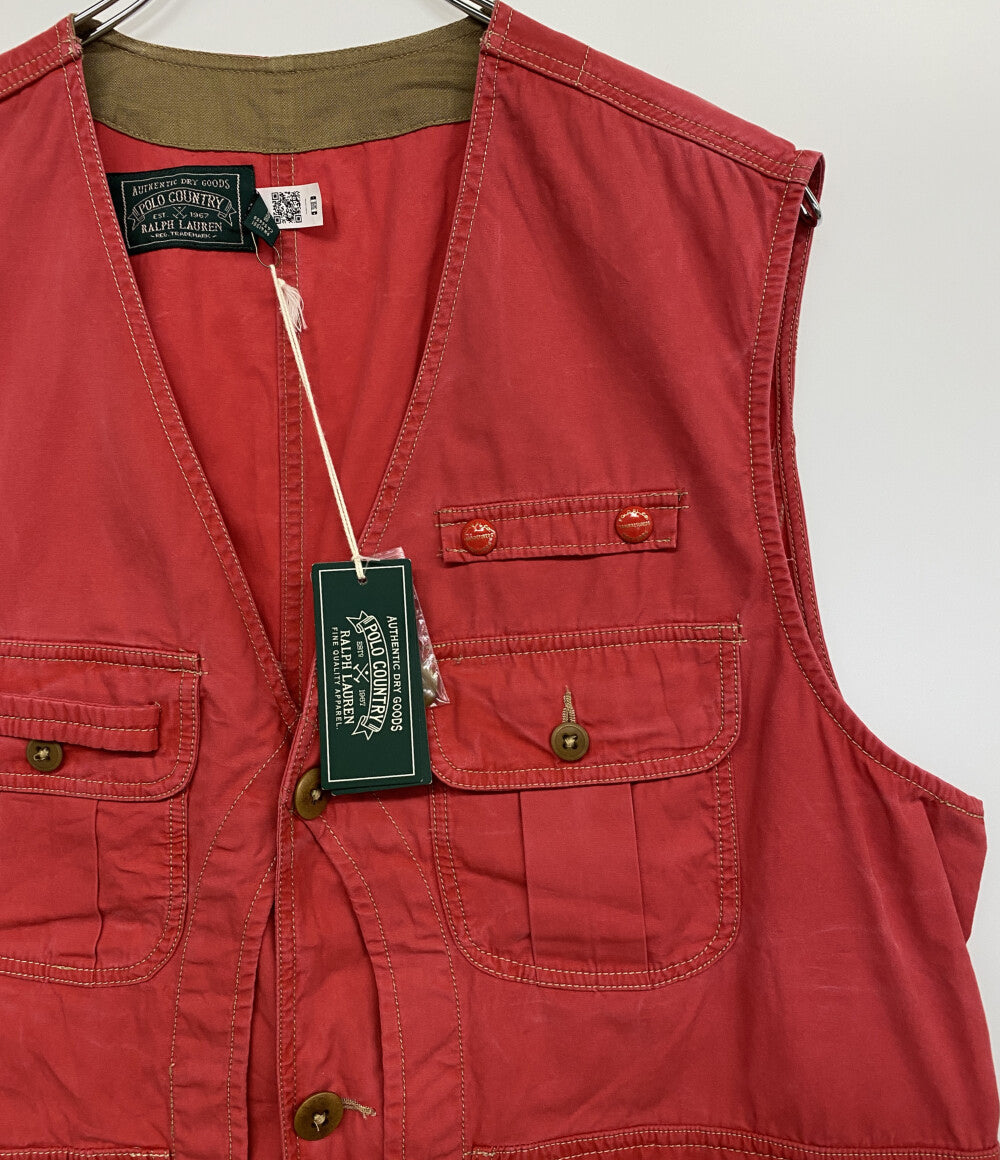 ポロカントリー ラルフローレン ベスト ハンティング RED メンズ SIZE L POLO COUNTRY RALPH LAUREN