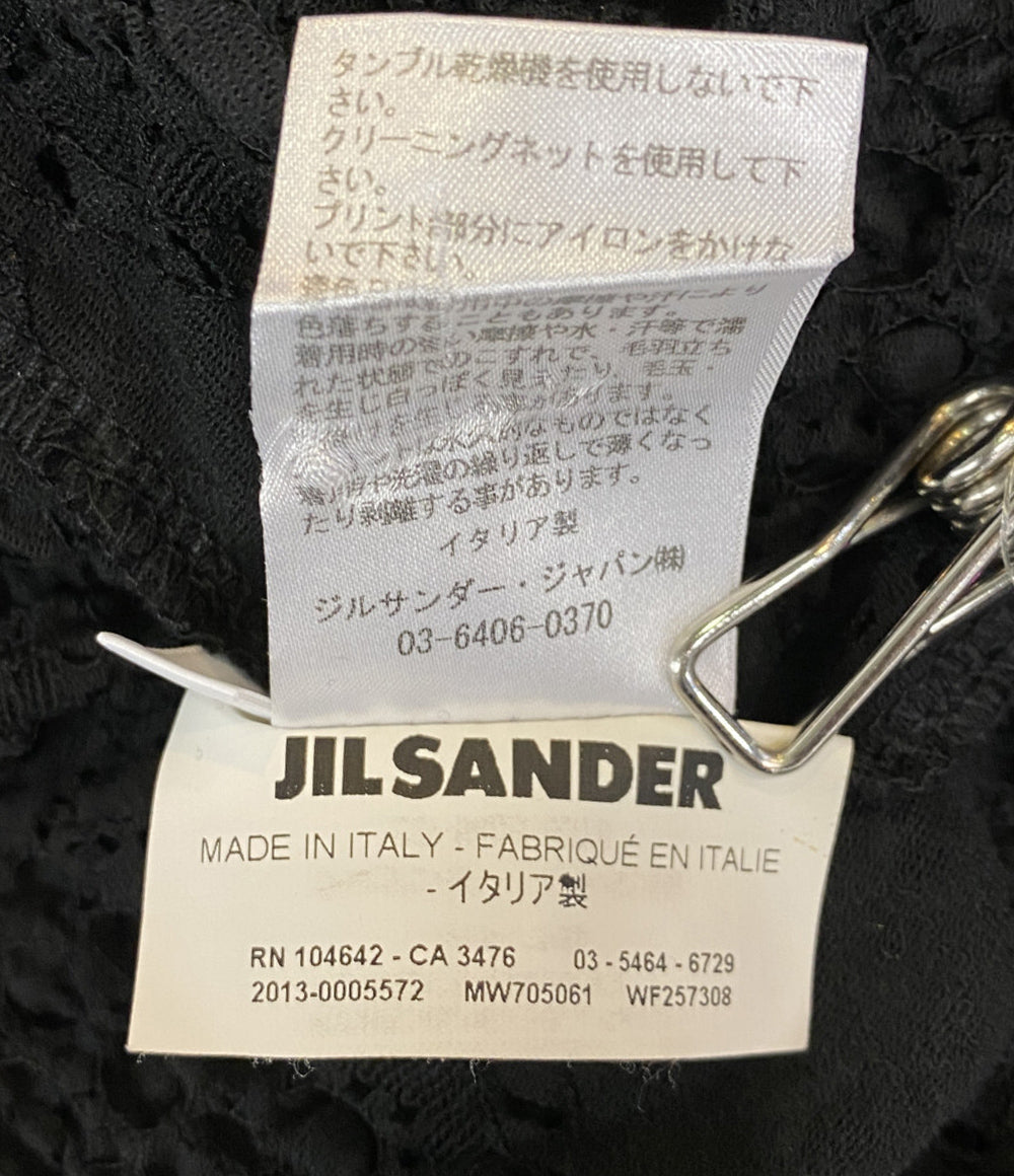 ジルサンダー 変形カットソー ブラック ギャザー 2013 レディース SIZE M Jil sander