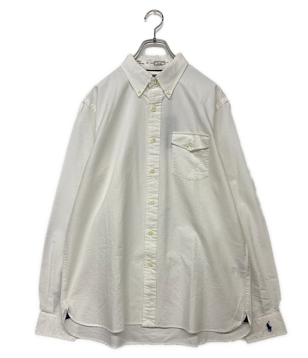 美品 POLO RALPH LAUREN 長袖シャツ BD オックスフォード ワンポケ 袖ポニー メンズ SIZE L ポロ・ラルフローレン