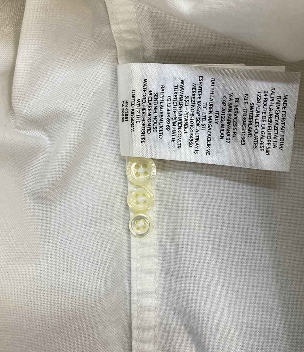 美品 POLO RALPH LAUREN 長袖シャツ BD オックスフォード ワンポケ 袖ポニー メンズ SIZE L ポロ・ラルフローレン