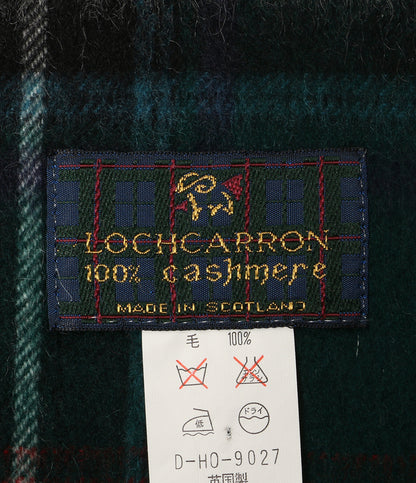 LOCHCARRON ロキャロン マフラー カシミア チェック グリーン レディース