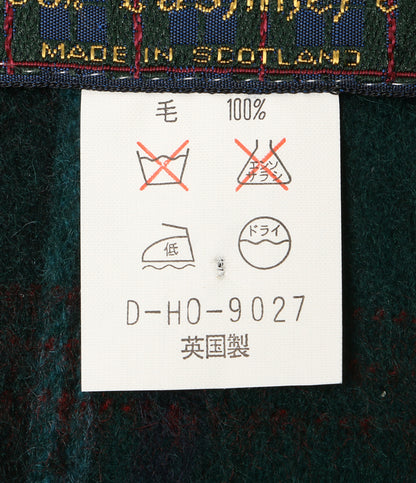 LOCHCARRON ロキャロン マフラー カシミア チェック グリーン レディース