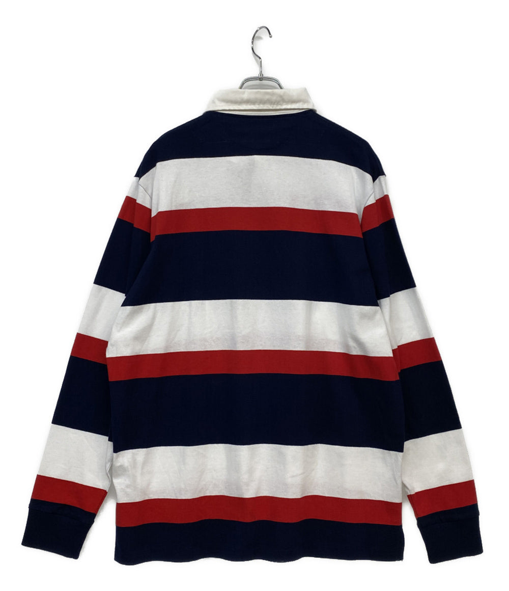 POLO RALPH LAUREN ラガーシャツ 長袖 エンブレムロゴ ボーダー メンズ SIZE L ポロ・ラルフローレン