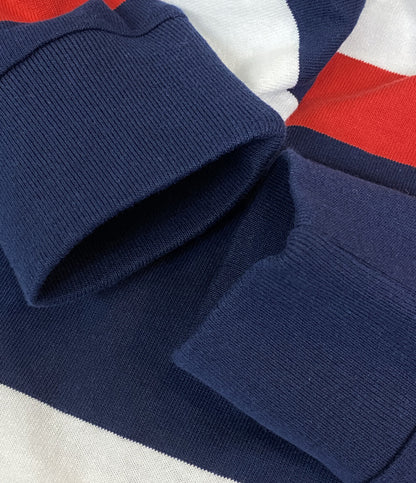 POLO RALPH LAUREN ラガーシャツ 長袖 エンブレムロゴ ボーダー メンズ SIZE L ポロ・ラルフローレン