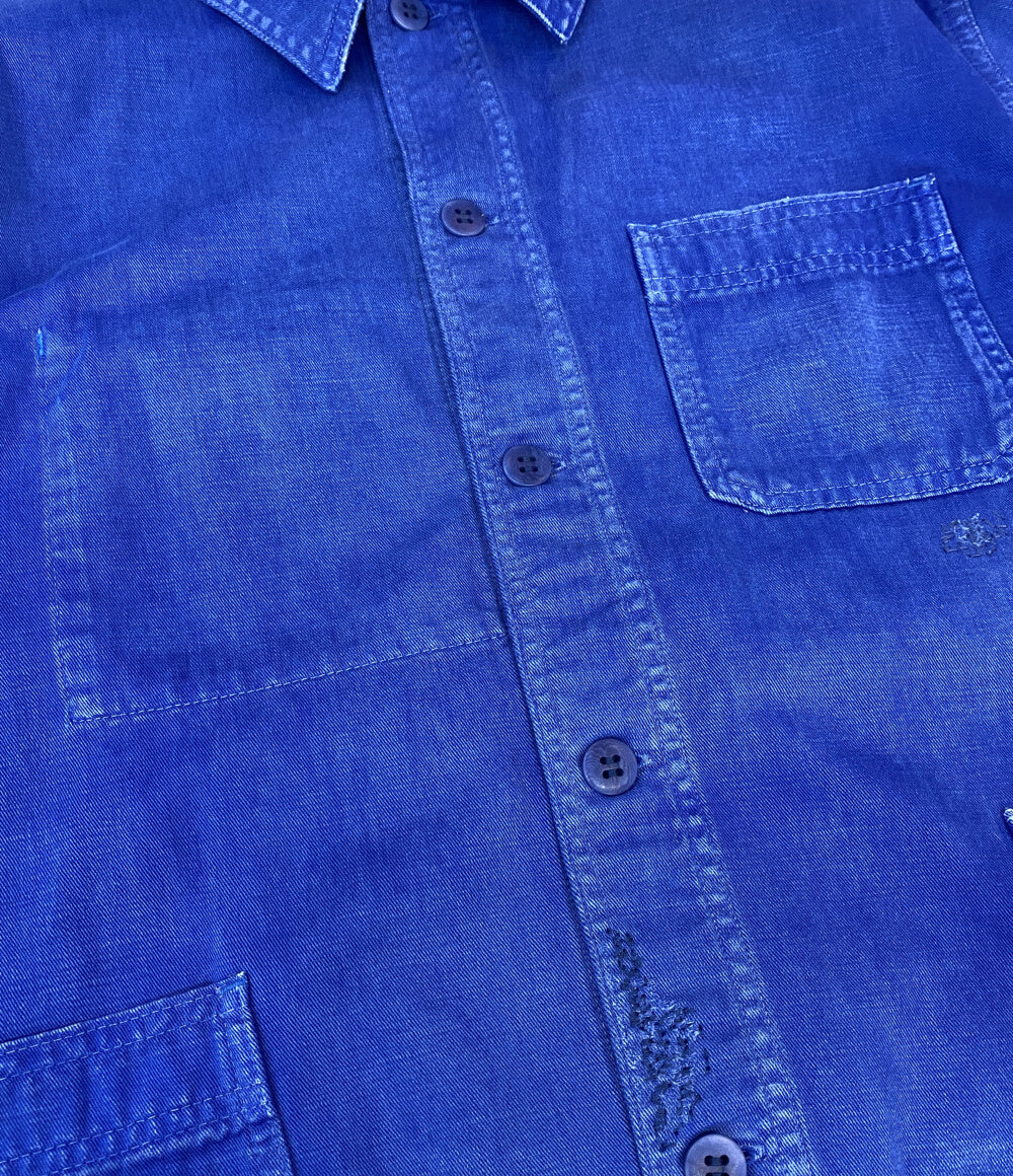ポロ・ラルフローレン 美品 ジャケット ツイル ユーティリティ ブルー メンズ SIZE L POLO RALPH LAUREN