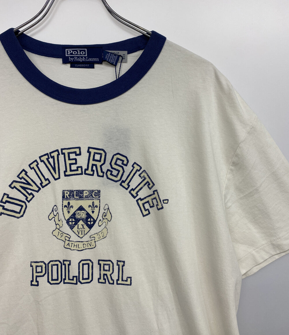 POLO RALPH LAUREN 半袖Ｔシャツ RINGER SHORT SLEEVE ナチュラル メンズ SIZE L ポロ・ラルフローレン
