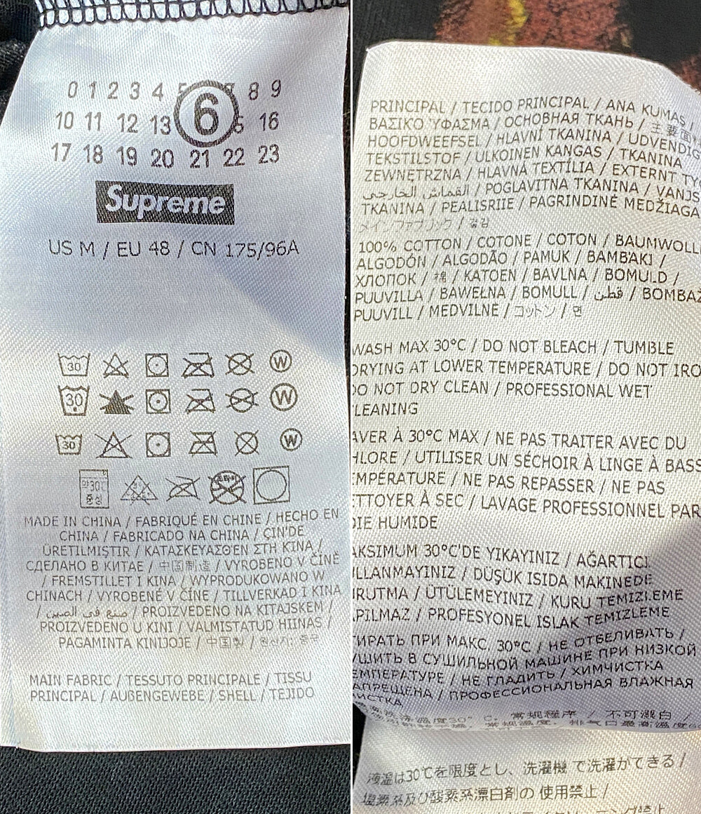 エムエムシックス シュプリーム 半袖Ｔシャツ Liquid Blue Oversized Tee 24SS メンズ SIZE M MM6 × Supreme