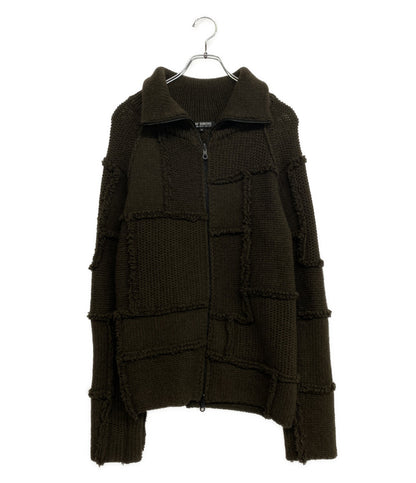 ラフシモンズ ニット ポルターガイスト期 2005-2006 フルジップ ブラウン ウール メンズ SIZE 46 RAF SIMONS
