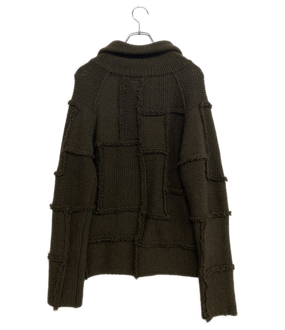 ラフシモンズ ニット ポルターガイスト期 2005-2006 フルジップ ブラウン ウール メンズ SIZE 46 RAF SIMONS