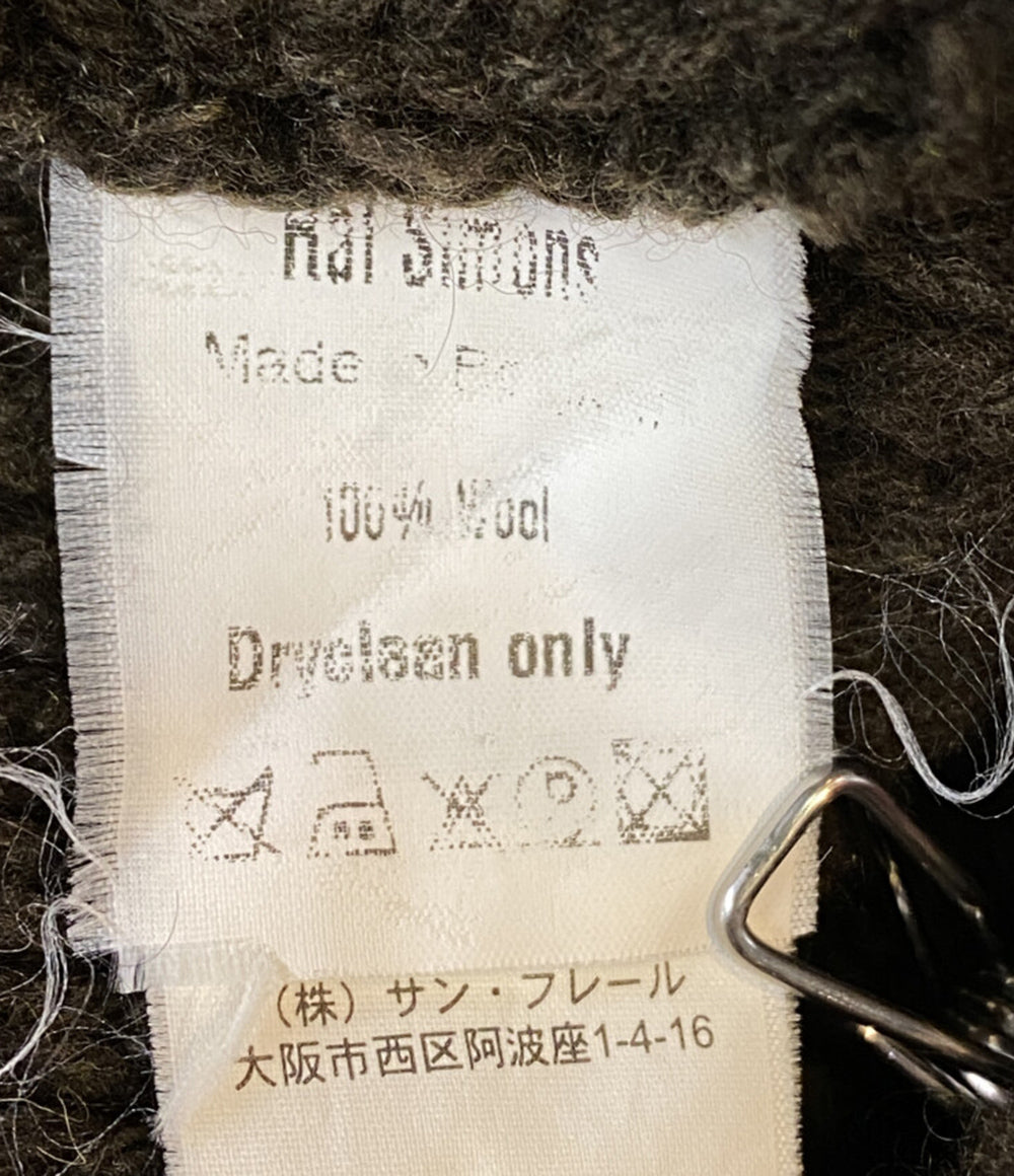 ラフシモンズ ニット ポルターガイスト期 2005-2006 フルジップ ブラウン ウール メンズ SIZE 46 RAF SIMONS