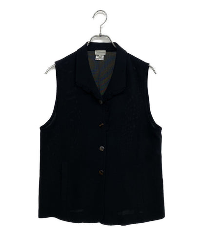 ドリスヴァンノッテン ベスト ライカ期 フリル BLK 90s 3759-7020 レディース SIZE 8 DRIES VAN NOTEN