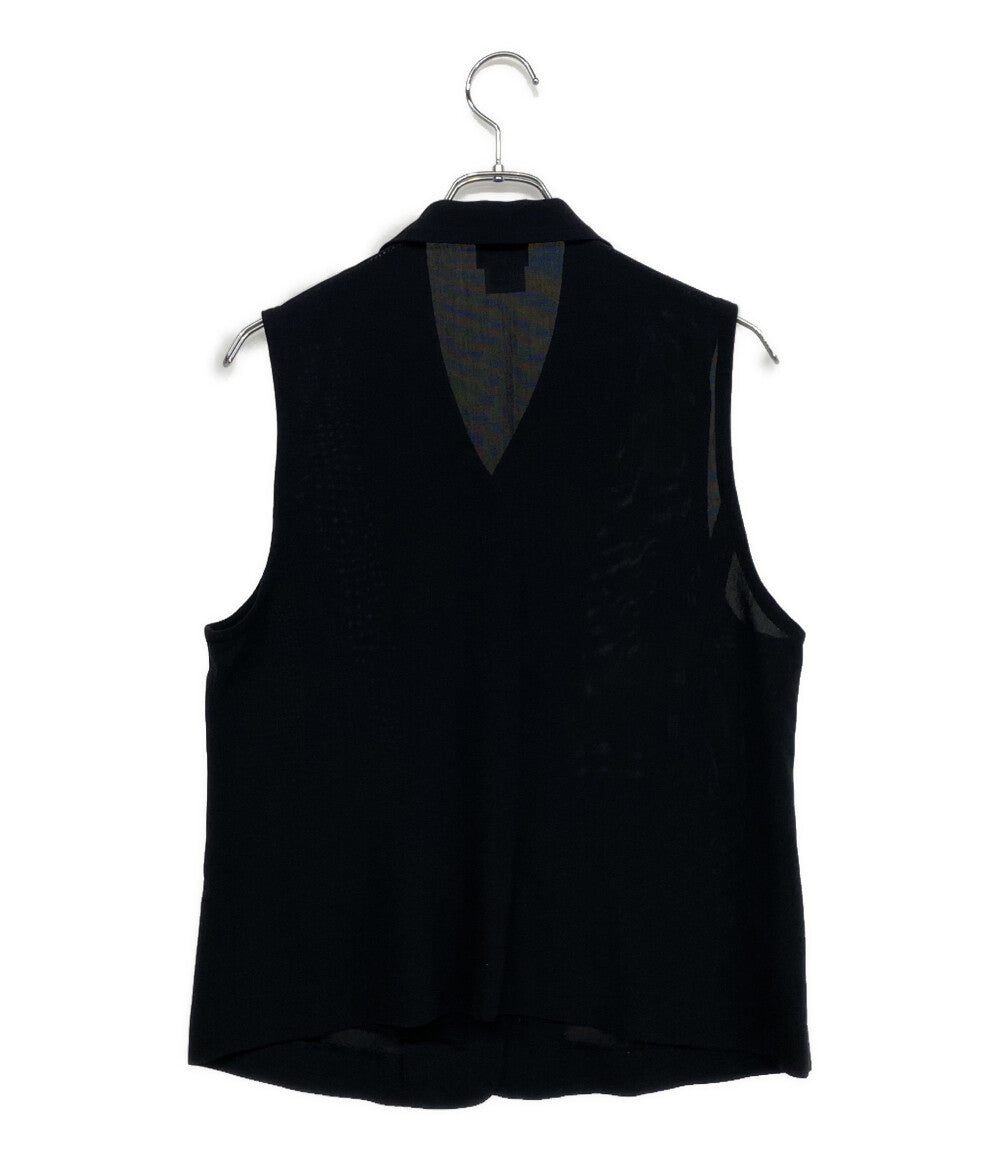 ドリスヴァンノッテン ベスト ライカ期 フリル BLK 90s 3759-7020 レディース SIZE 8 DRIES VAN NOTEN