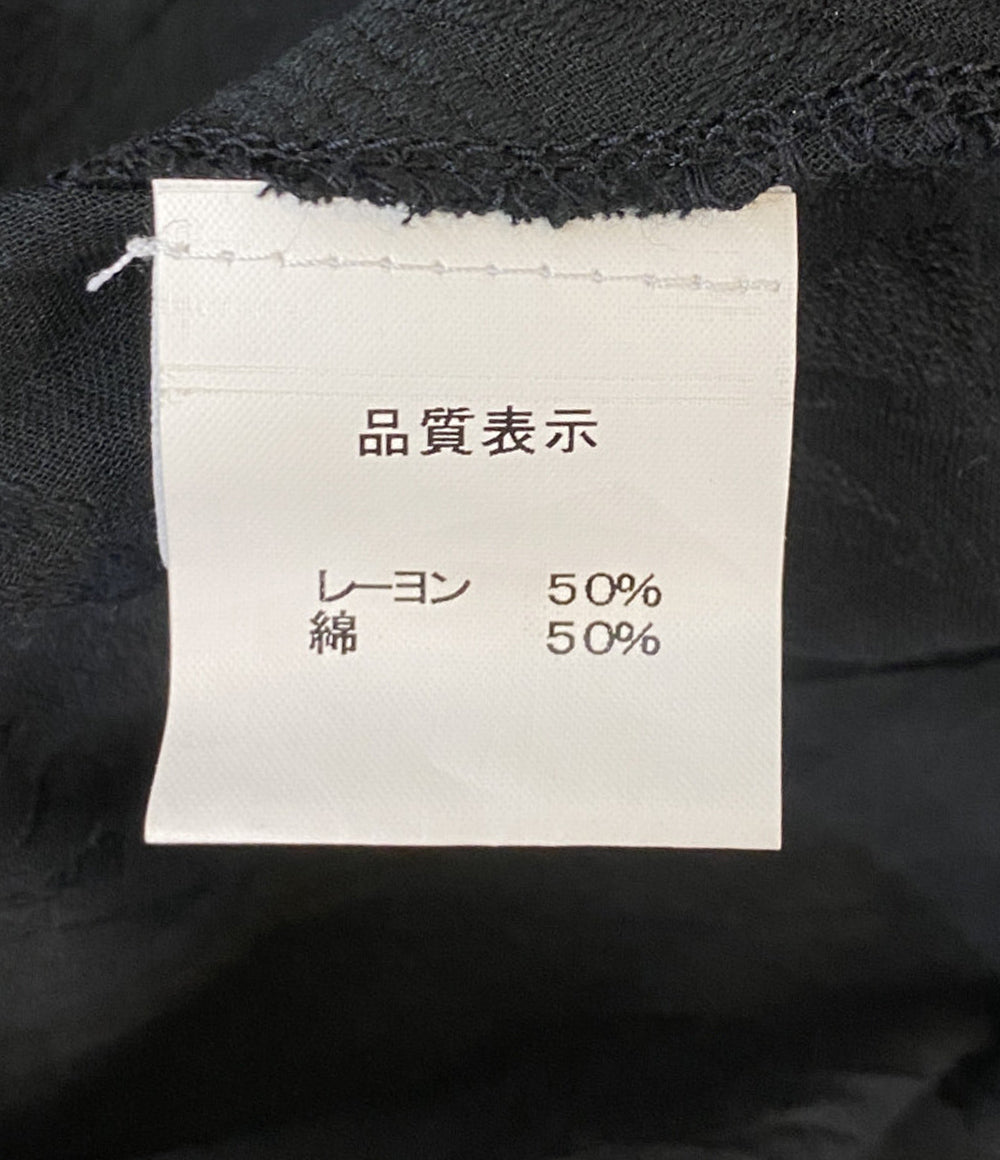 ドリスヴァンノッテン ノースリーブワンピース ブラック シアー レディース SIZE - DRIES VAN NOTEN