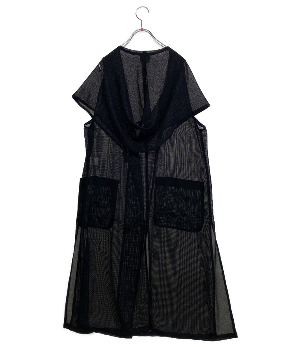 ドリスヴァンノッテン ロングジレ ライカ期 90s シアー トグル ブラック BELGIUM製 48 レディース SIZE 48 DRIES VAN NOTEN
