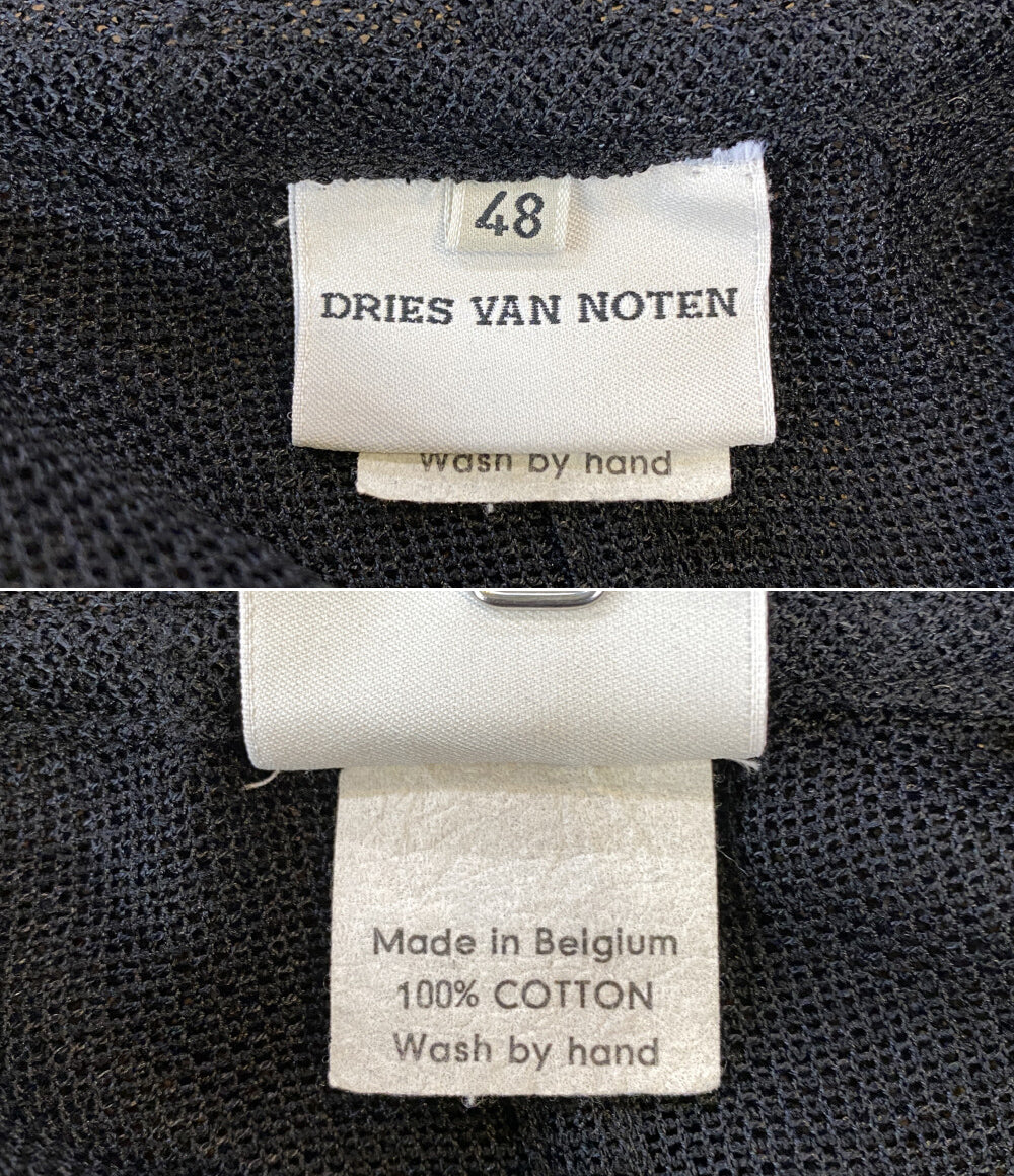 ドリスヴァンノッテン ロングジレ ライカ期 90s シアー トグル ブラック BELGIUM製 48 レディース SIZE 48 DRIES VAN NOTEN