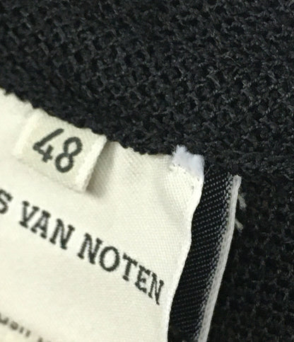 ドリスヴァンノッテン ロングジレ ライカ期 90s シアー トグル ブラック BELGIUM製 48 レディース SIZE 48 DRIES VAN NOTEN