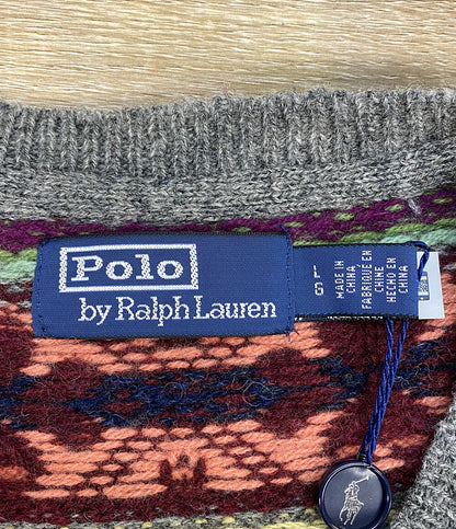 美品 POLO RALPH LAUREN ウールベスト フェアアイル メンズ SIZE L ポロ・ラルフローレン