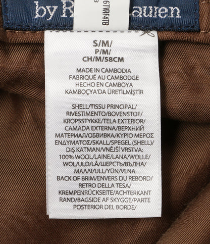 POLO RALPH LAUREN バケットハット ウール ブラウンチェック メンズ SIZE S/M/ ポロ・ラルフローレン