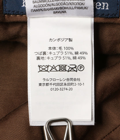 POLO RALPH LAUREN バケットハット ウール ブラウンチェック メンズ SIZE S/M/ ポロ・ラルフローレン