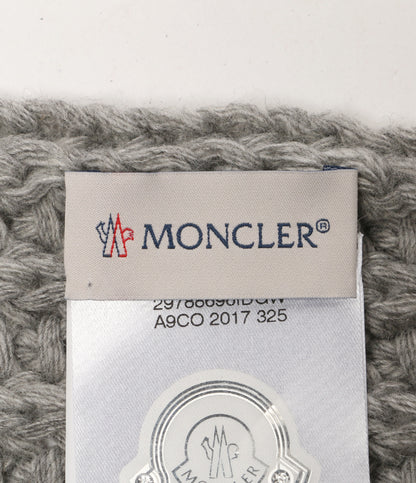 モンクレール 美品 ニットマフラー C2 093 グレー メンズ MONCLER