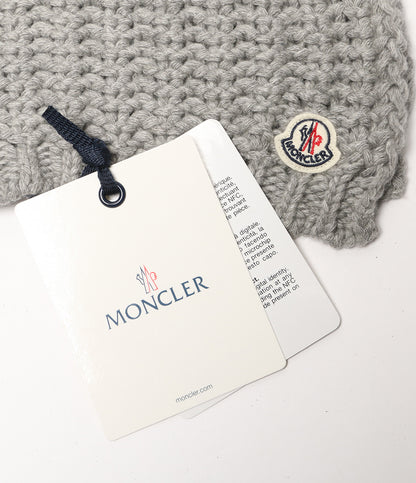 モンクレール 美品 ニットマフラー C2 093 グレー メンズ MONCLER