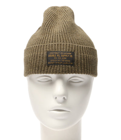 ダブルアールエル ニット帽 コットン ウォッチキャップ OLIVE メンズ SIZE ONE SIZE Double RL